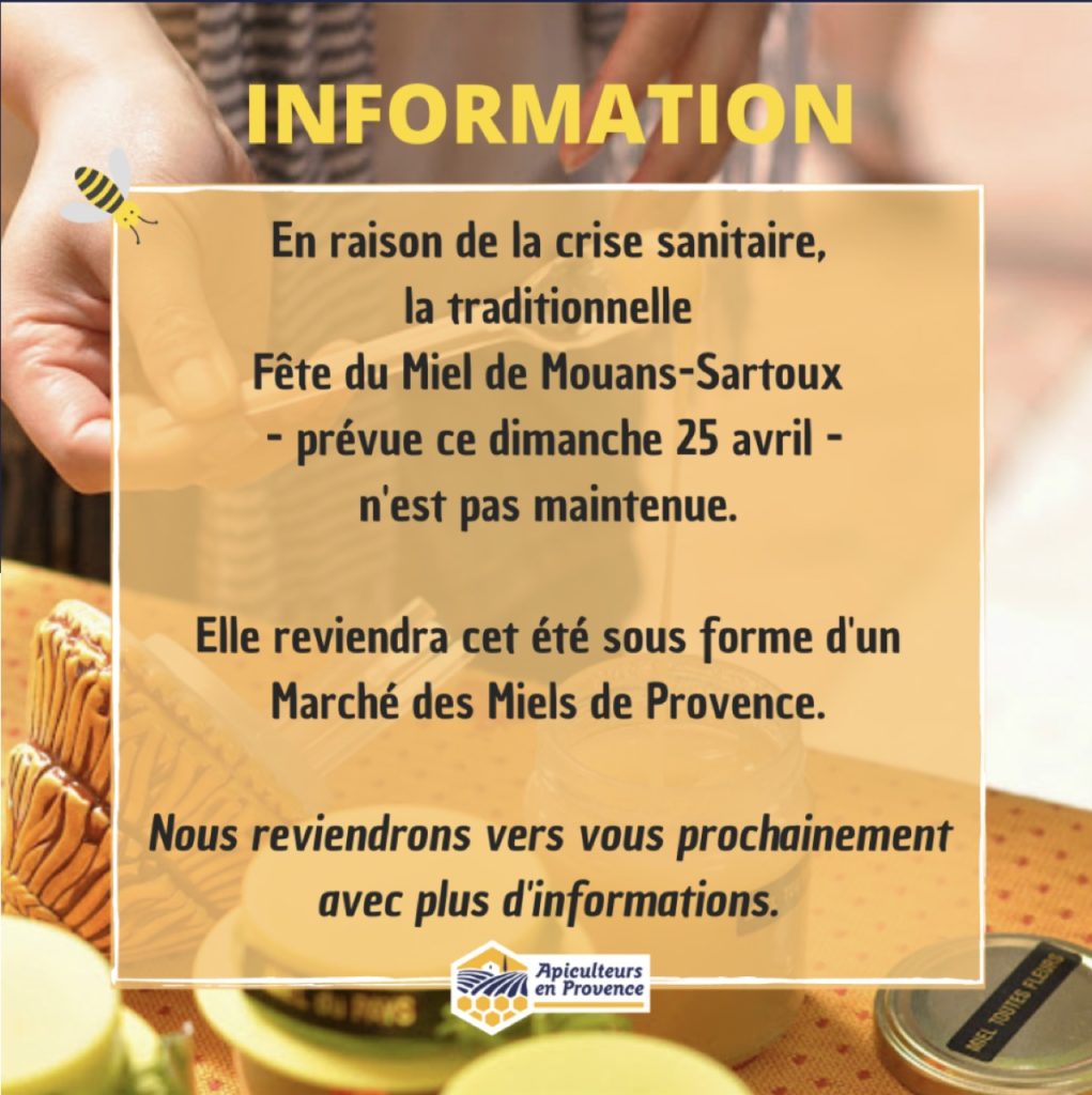 Fête du miel de Mouans-Sartoux reportée